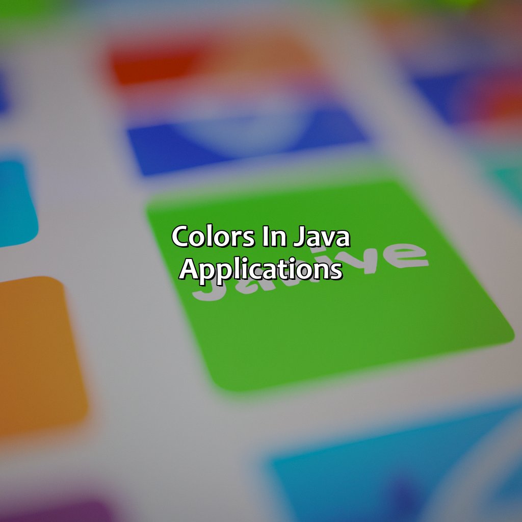 Colors In Java Applications  - What Color Is Java, 